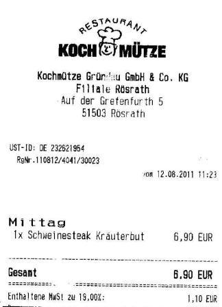 mkem Hffner Kochmtze Restaurant